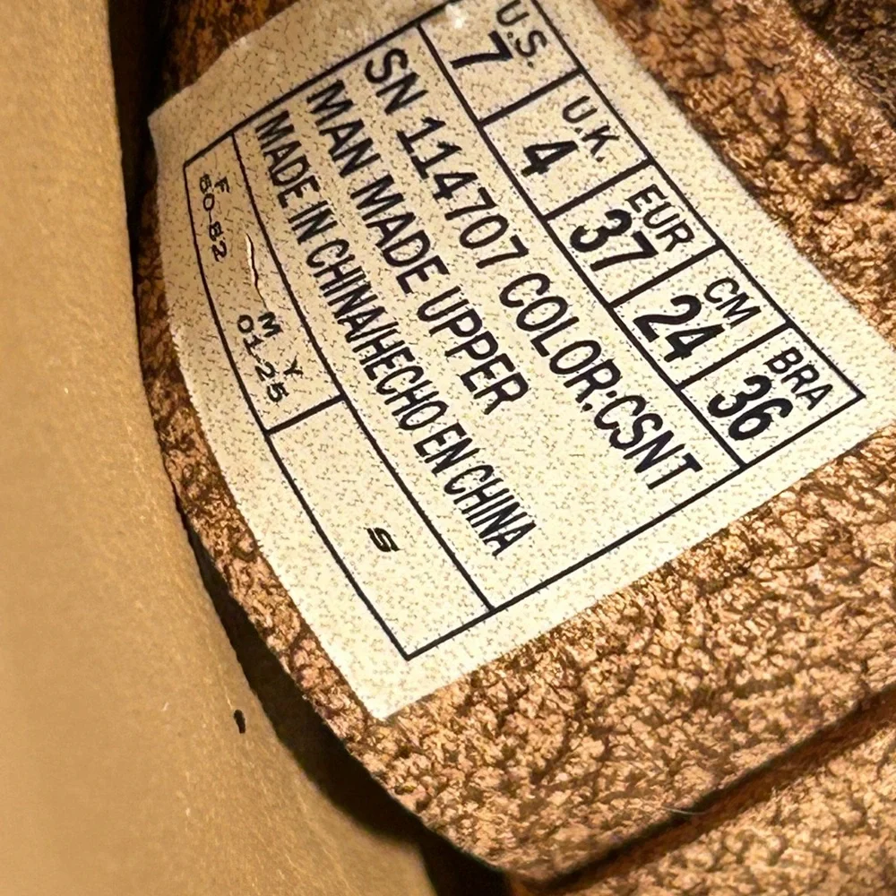 BOBS Skechers Slide Sandals Womens Size 7 Cognac Brown Cutout Comfort Slides - Picture 9 of 11